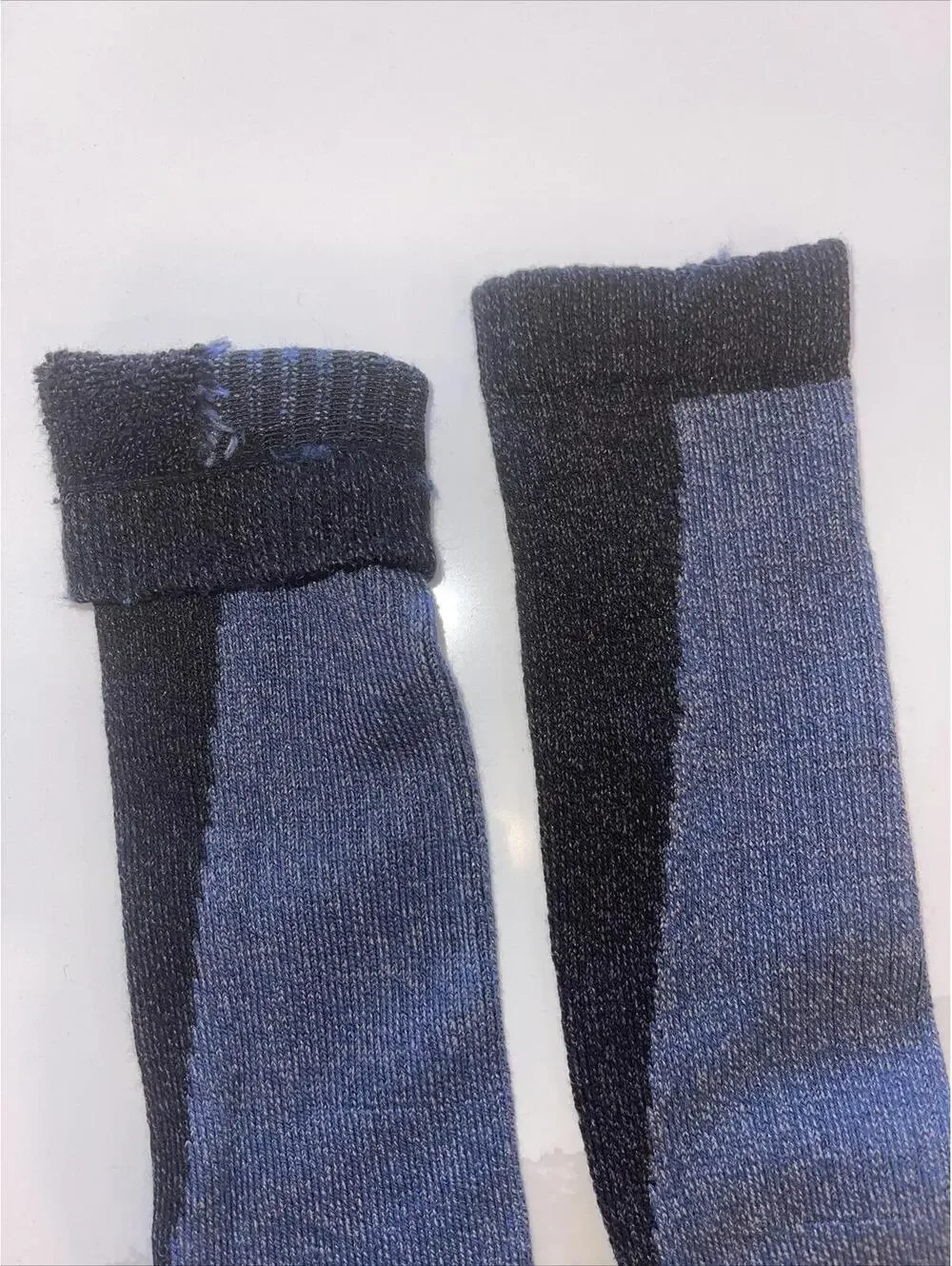 2 PAIRS DICKIES COPPER SHIN PROTECTOR BOOT LENGTH SOCKS MENS 6-12 BLUE & BLACK